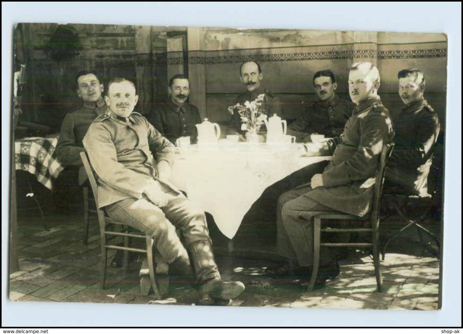 P2W65/ Soldaten Trinken Kaffee, Landst. Inf-Batl. Wismar 1. Weltkrieg Foto AK - War 1914-18