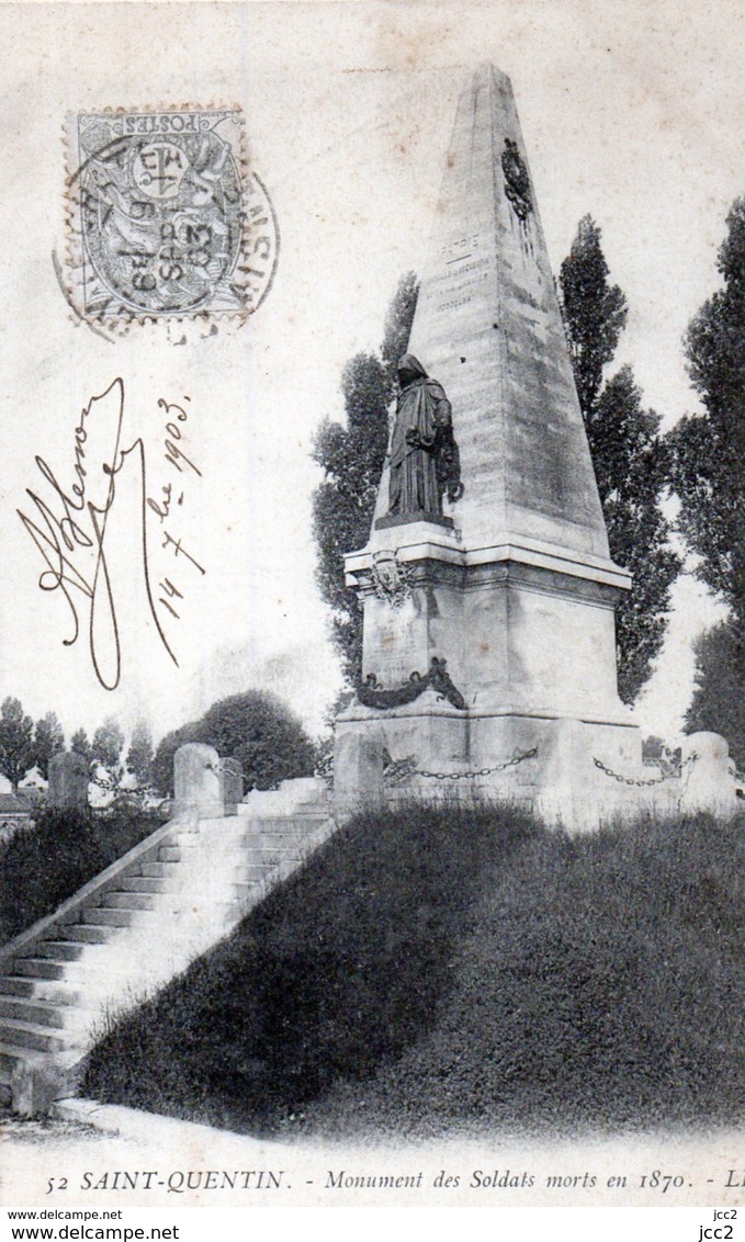 02 - St.Quentin - Monument Aux Soldats De 1870 - Saint Quentin