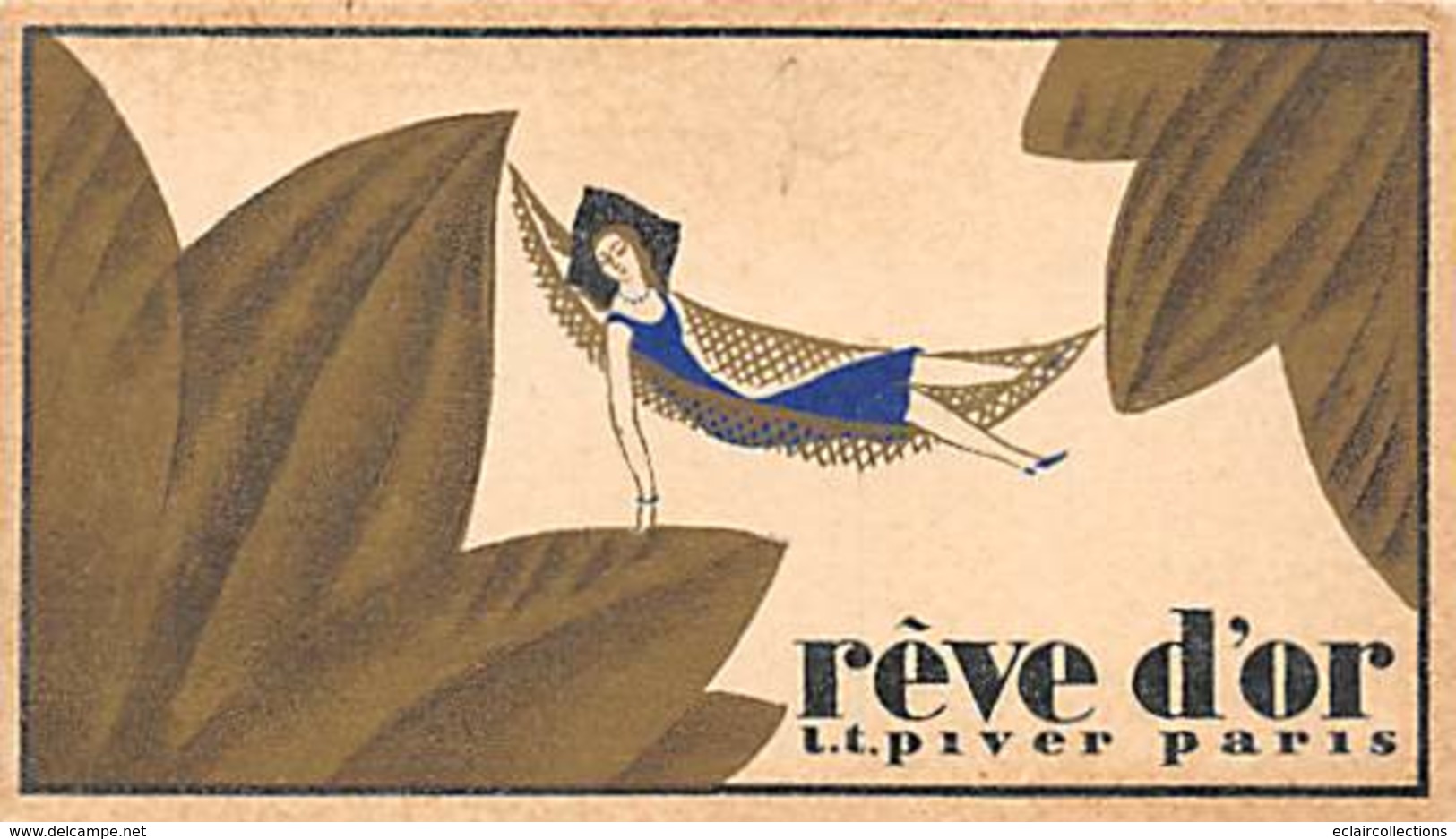 Thème Publicité :  Autour du Parfum.  7 mini cartes calendriers 1933/34 Parfumées  Rêve d'Or Paris 9x5 cm (voir scan)