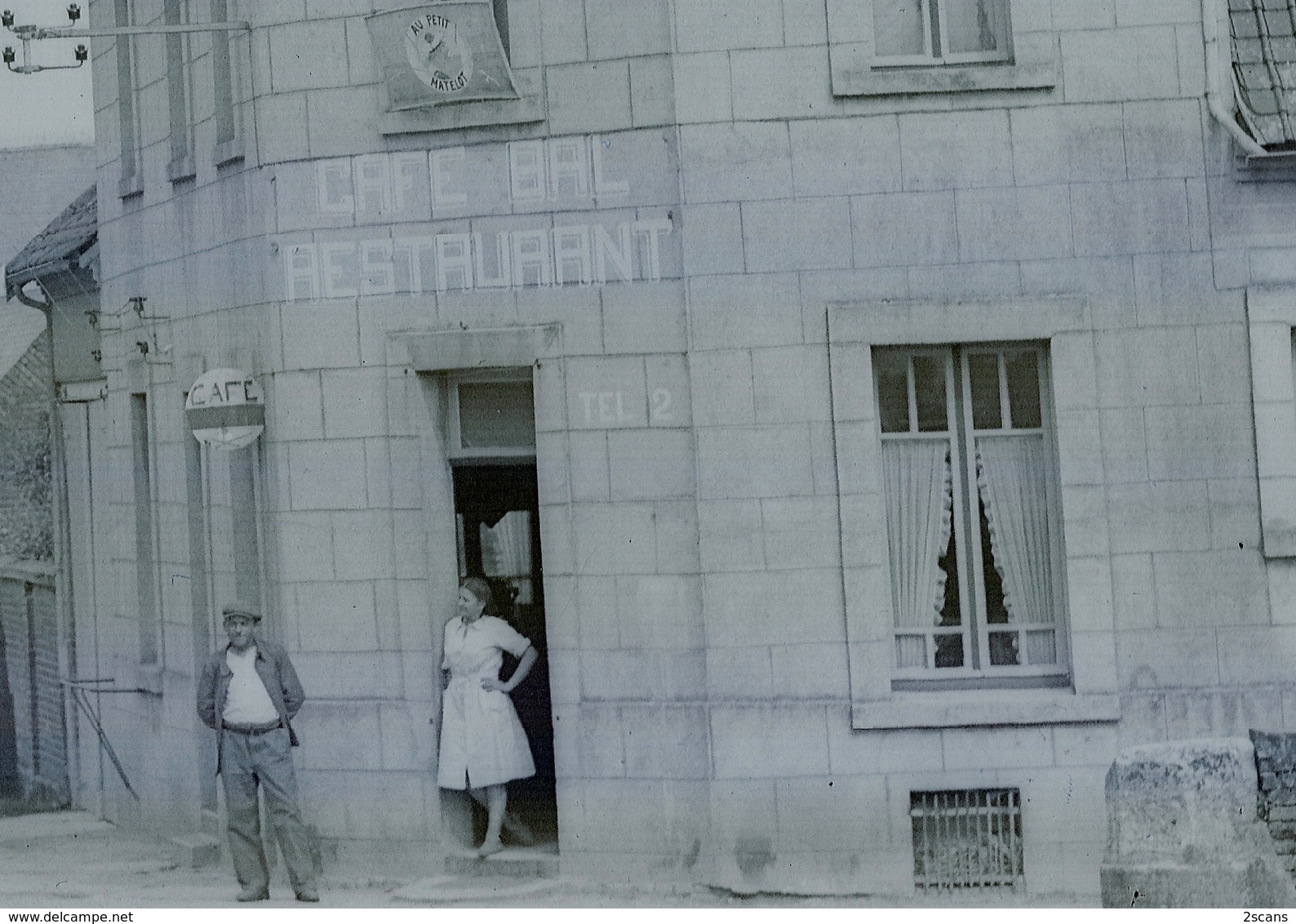 Dépt 80 - SAILLY-LE-SEC - PLAQUE De VERRE (négatif Photo Noir & Blanc, Cliché R. Lelong) - Café - Bal "AU PETIT MATELOT" - Autres & Non Classés