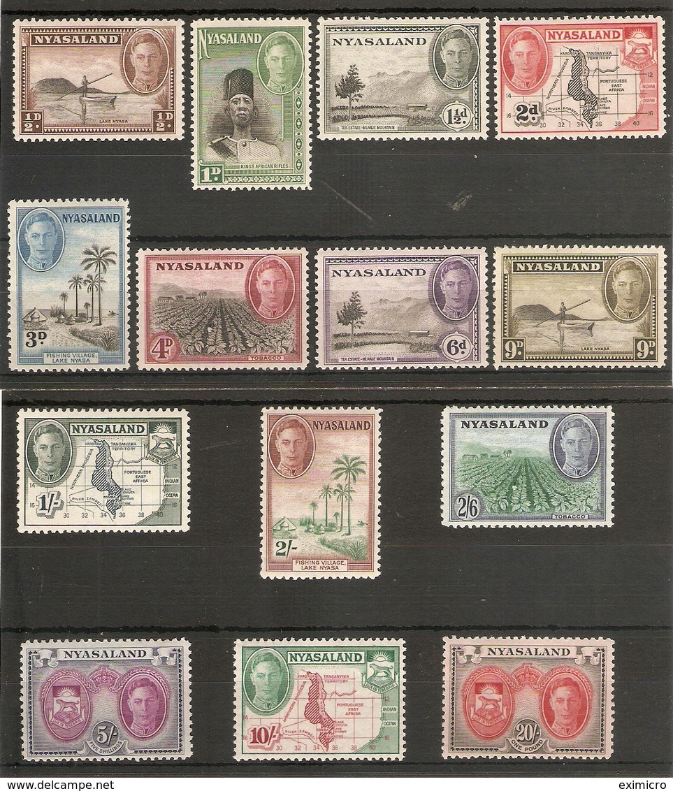 NYASALAND 1945 SET SG 144/157 UNMOUNTED MINT Cat £90 - Nyasaland (1907-1953)