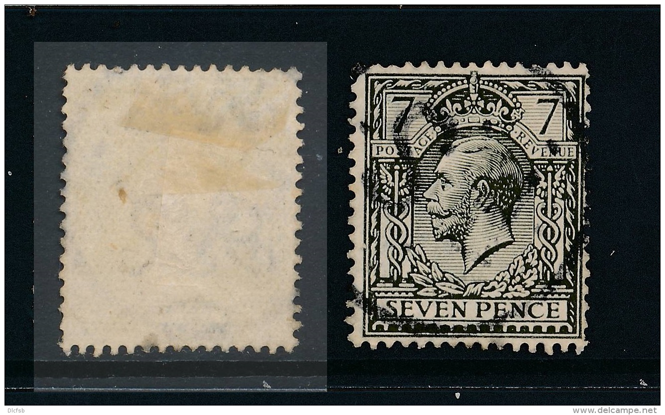 GB, 1912 7d According To SG Specialised  Bronze-green (N27(3)),  (N) - Oblitérés