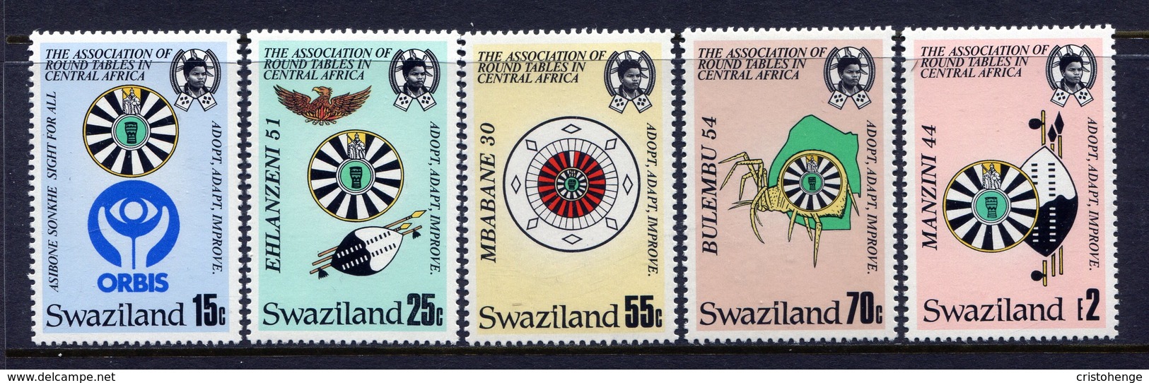 Swaziland 1986 50th Anniversary Of Round Table Organization Set MNH (SG 511-515) - Swaziland (1968-...)