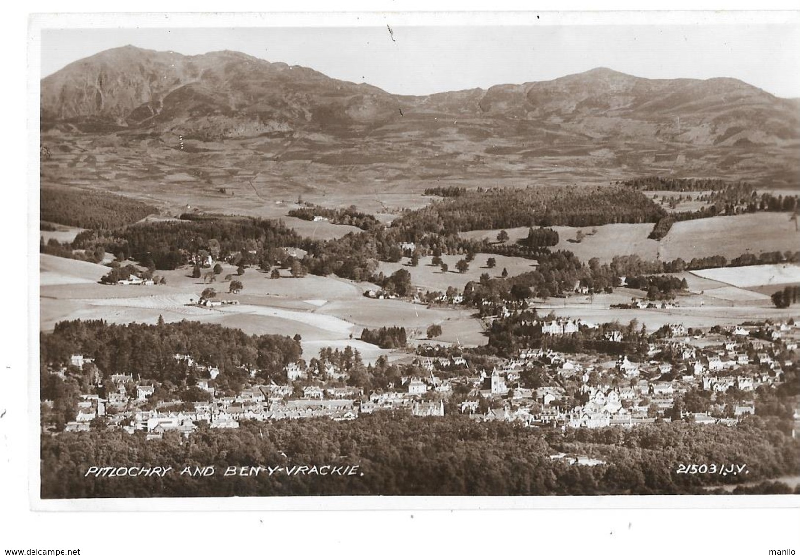 Ecosse - PITLOCHRY AND BEN-Y-VRACKIE   - Valentine Dundee And London  N°2/503/JV  Real Photograph - Perthshire