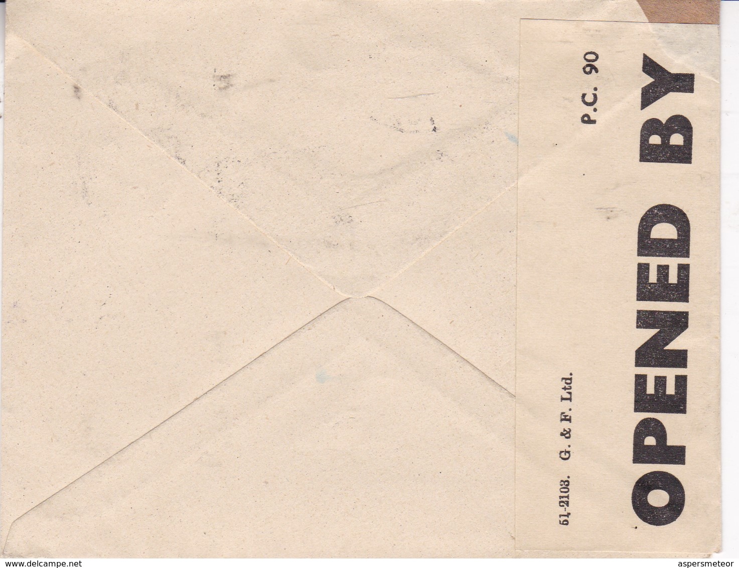 ENVELOPE SOBRE CIRCULATED YORKSHIRE TO BUENOS AIRES CIRCA 1943 AUTRES MARQUES OPENED BY CENSOR II WORLD WAR- BLEUP - Briefe U. Dokumente