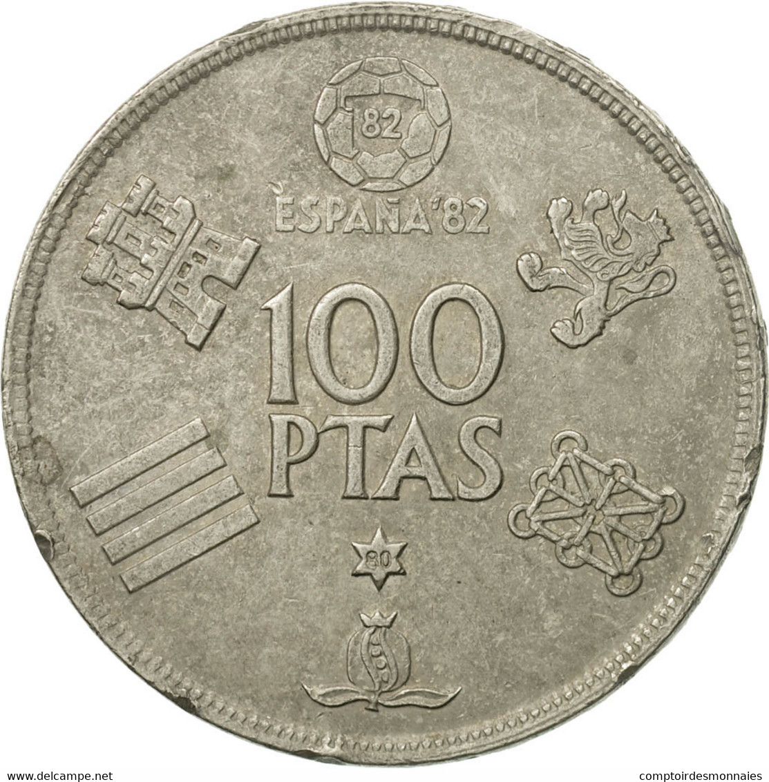 Monnaie, Espagne, Juan Carlos I, 100 Pesetas, 1980, Madrid, B+, Copper-nickel - 100 Pesetas