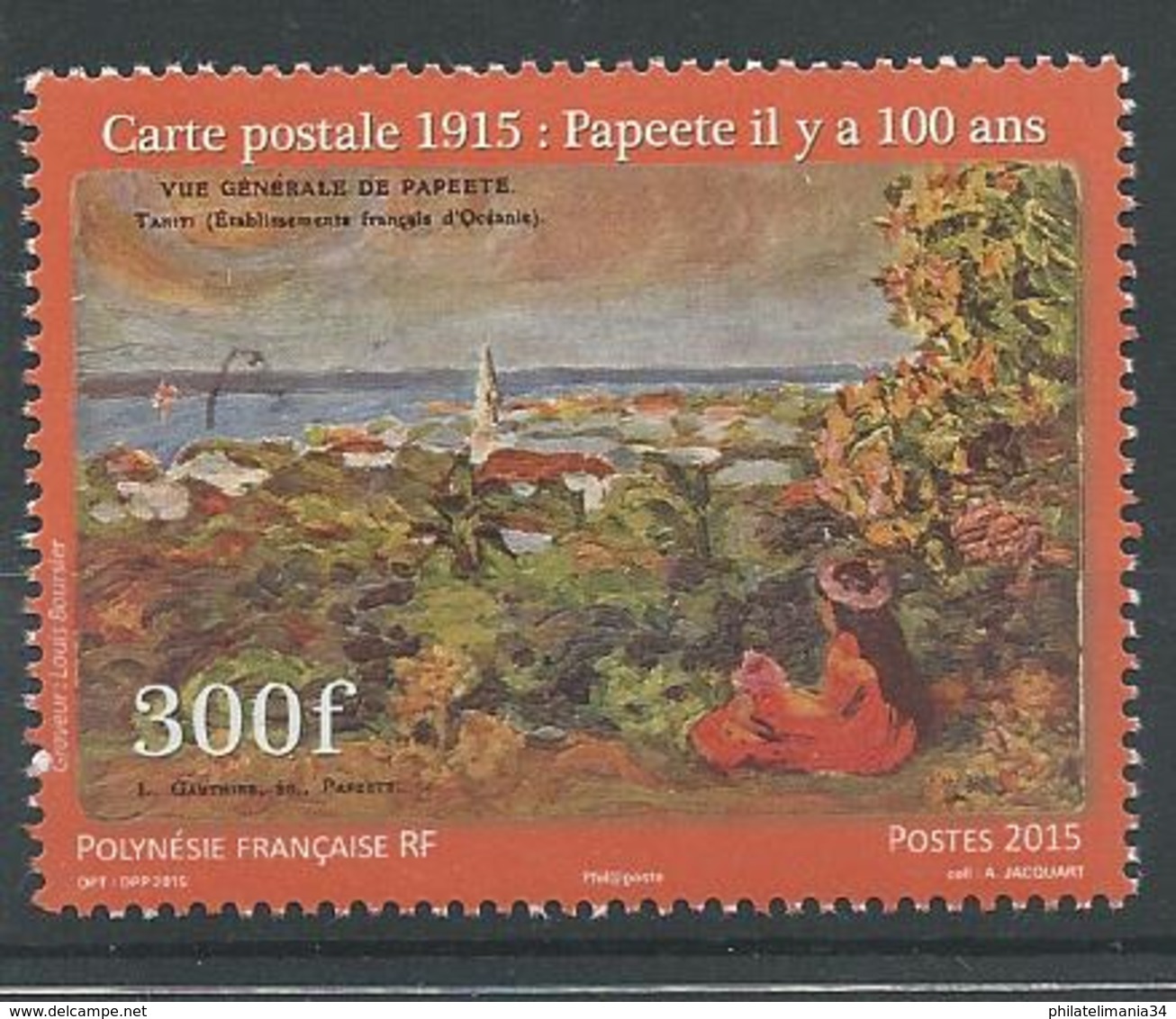 Polynésie Française 2015 - Carte Postale Ancienne - Unused Stamps