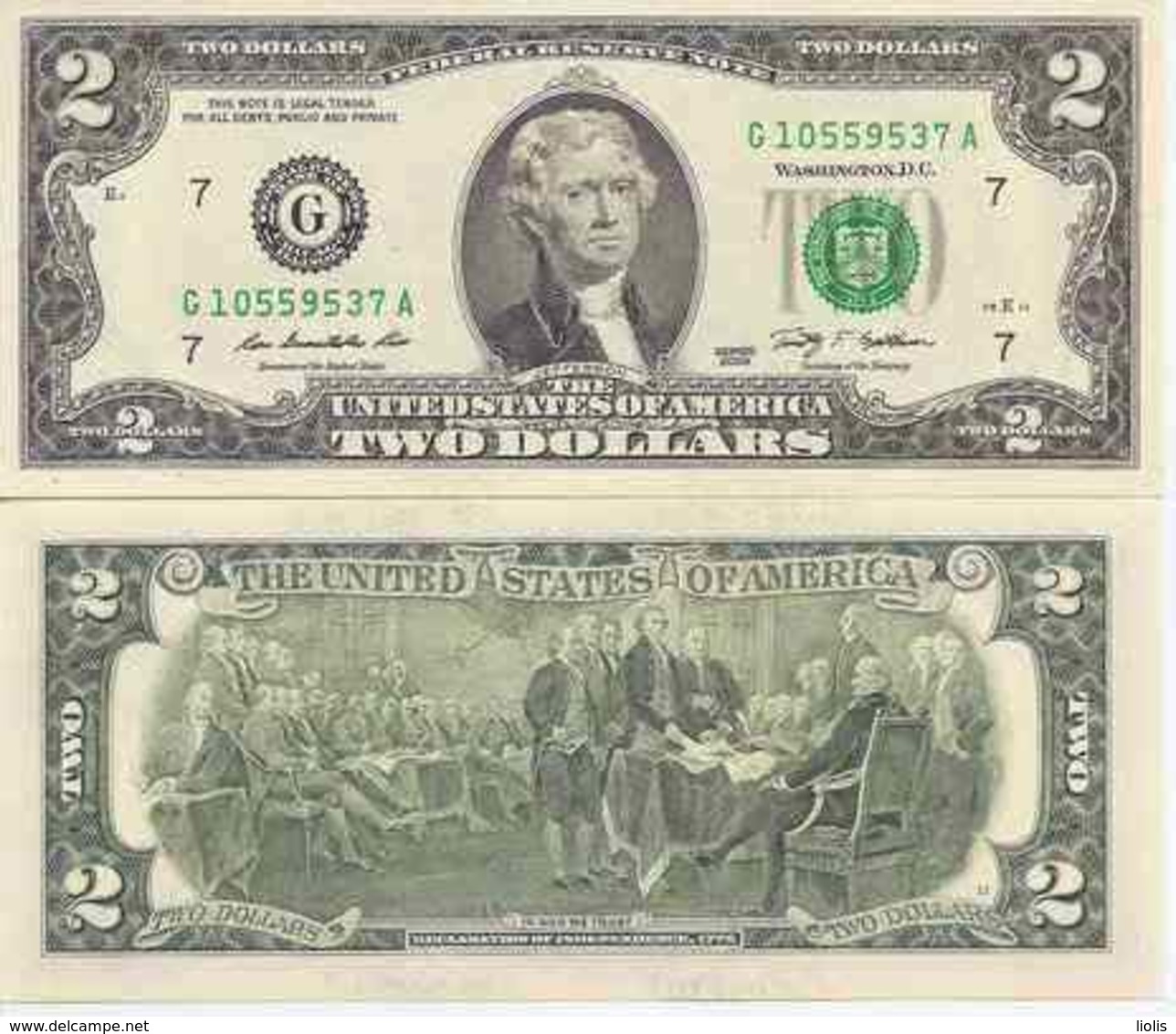 USA  2 Dollars  2009  UNC - Billetes De La Reserva Federal (1928-...)