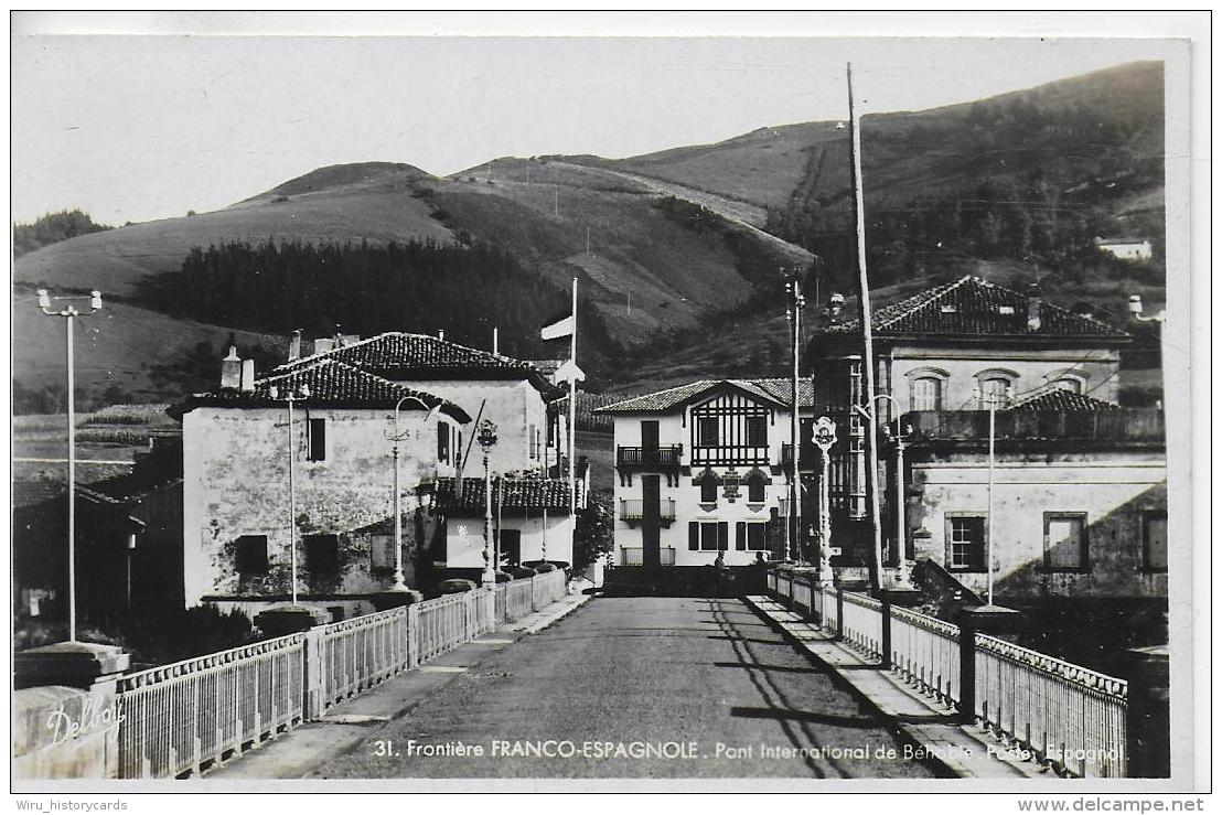 AK 0014  Frontiére Franco-Espagnole - Pont International De  Béhable Poste Espagnol Um 1941 - Brücken