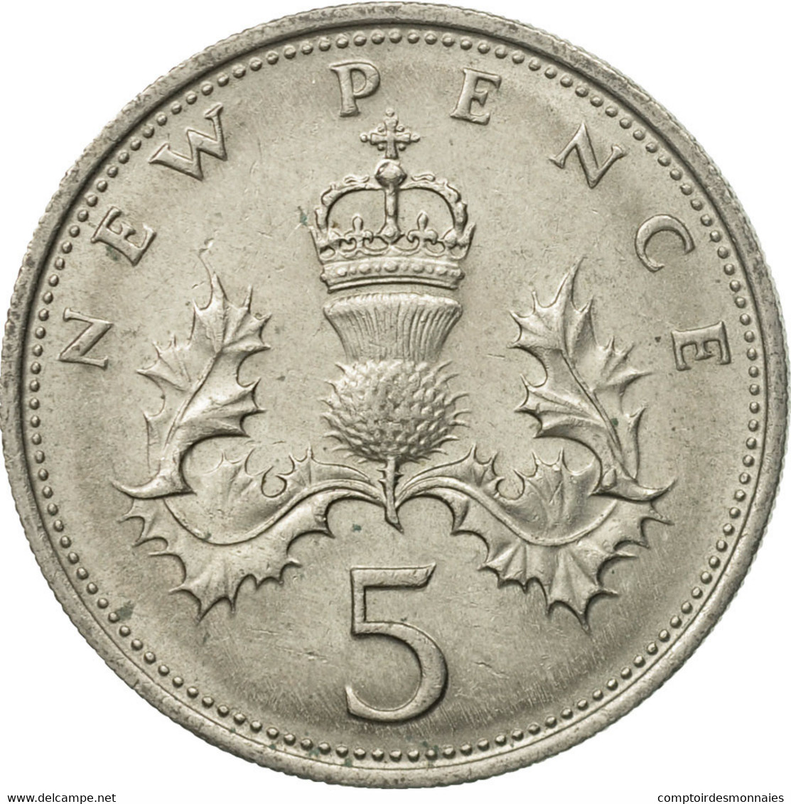 Monnaie, Grande-Bretagne, Elizabeth II, 5 New Pence, 1970, SUP, Copper-nickel - 5 Pence & 5 New Pence