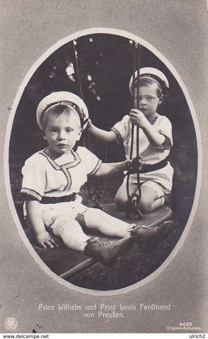 AK Prinz Wilhelm Und Prinz Louis Ferdinand Von Preußen - 1910 (36143) - Königshäuser