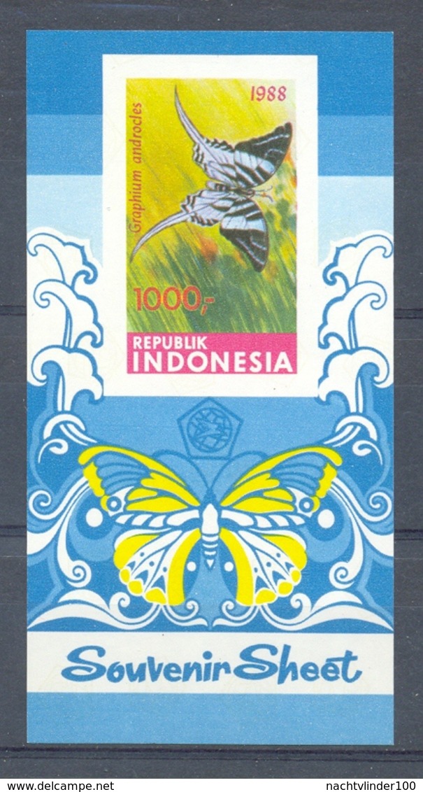 Mwe1361 FAUNA VLINDERS * IMPERF * BUTTERFLIES SCHMETTERLINGE MARIPOSAS PAPILLONS INDONESIA 1988 PF/MNH - Farfalle