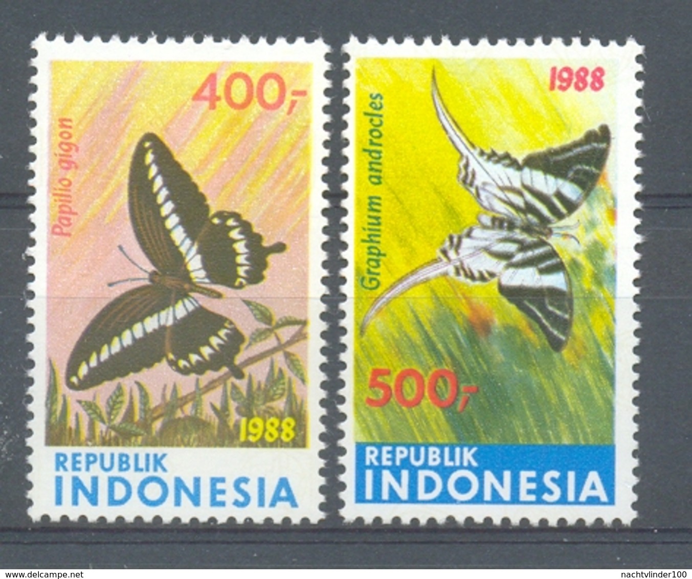 Mgm1357 FAUNA VLINDERS BUTTERFLIES SCHMETTERLINGE MARIPOSAS PAPILLONS INDONESIA 1988 PF/MNH - Vlinders