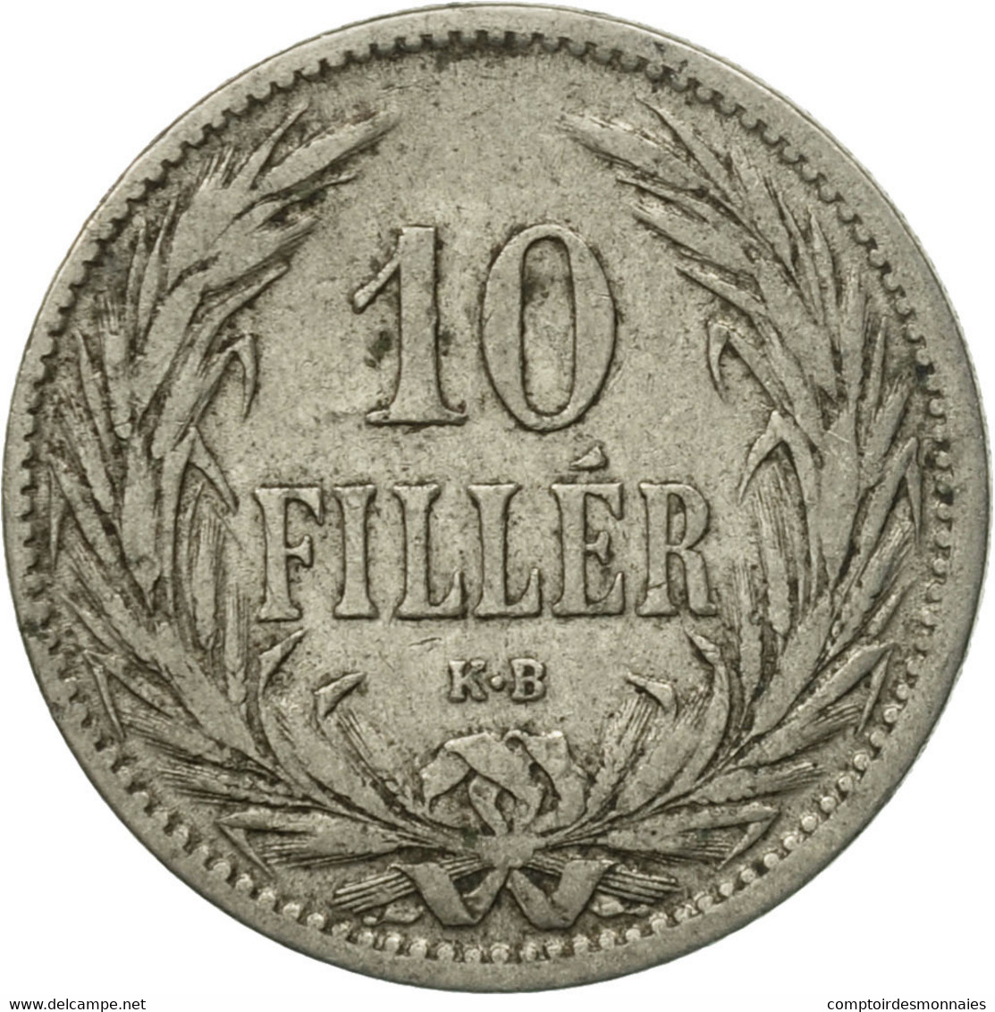 Monnaie, Hongrie, Franz Joseph I, 10 Filler, 1894, Kormoczbanya, TB+, Nickel - Hongrie