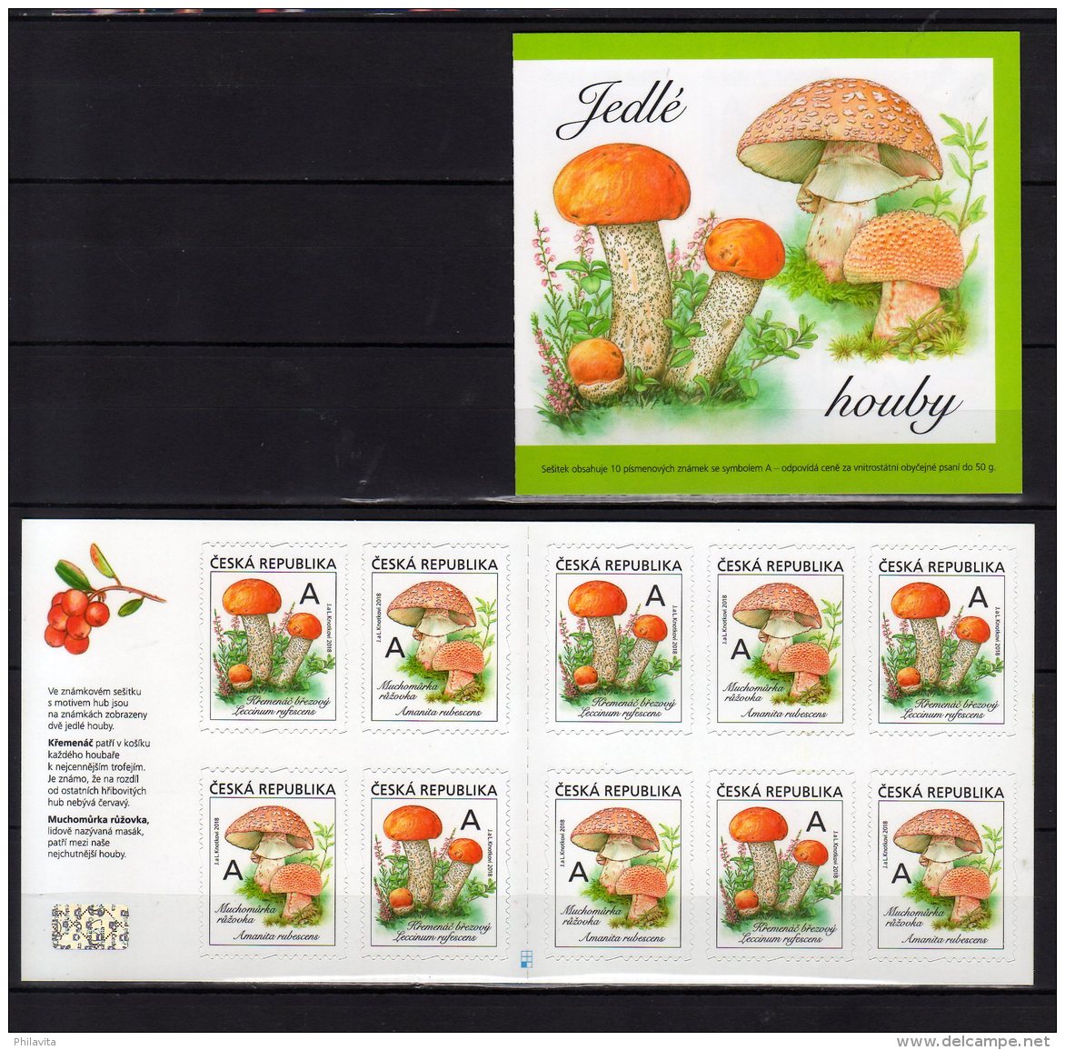 2018 Czech Rep.- Mushrooms - Booklet Of 10 S.adhesive - MNH** MI MH - 0-201 / MiNr. 983 - 984 - Ungebraucht