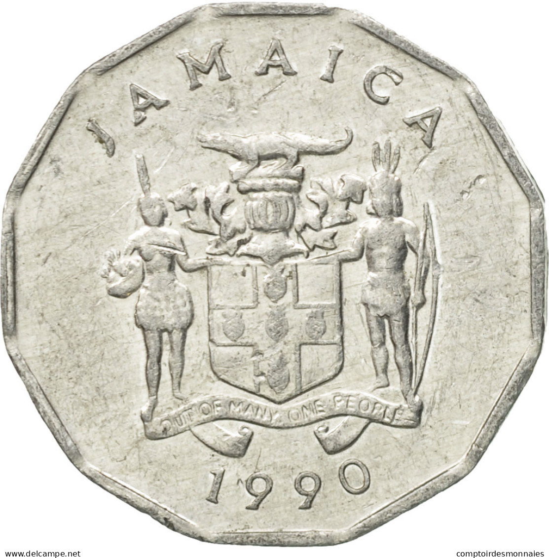 Monnaie, Jamaica, Elizabeth II, Cent, 1990, British Royal Mint, TB+, Aluminium - Jamaique