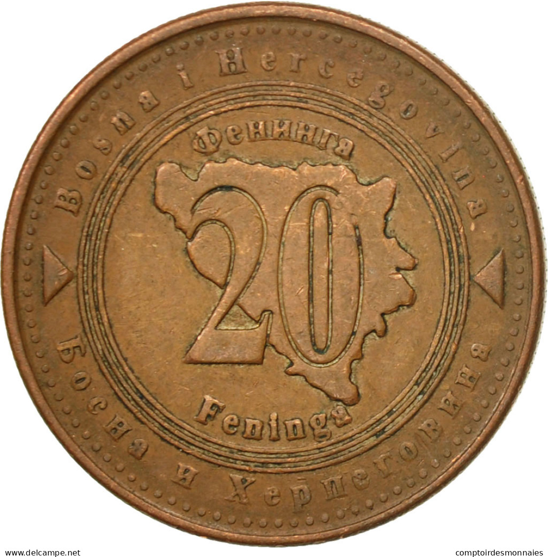 Monnaie, BOSNIA-HERZEGOVINA, 20 Feninga, 2004, British Royal Mint, TTB, Copper - Bosnië En Herzegovina