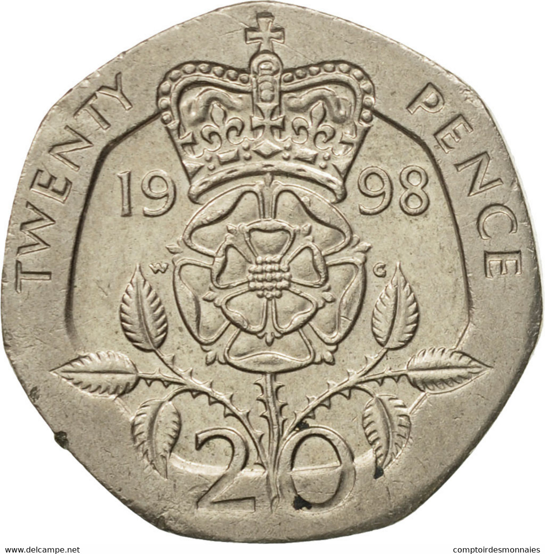 Monnaie, Grande-Bretagne, Elizabeth II, 20 Pence, 1998, TTB+, Copper-nickel - 20 Pence