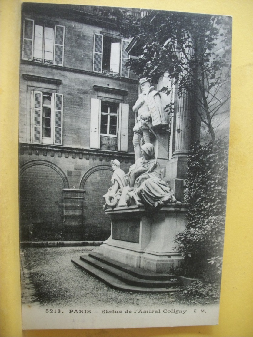 75 J463 CPA 1912 - 75 PARIS. STATUE DE L'AMIRAL COLIGNY. - Statues