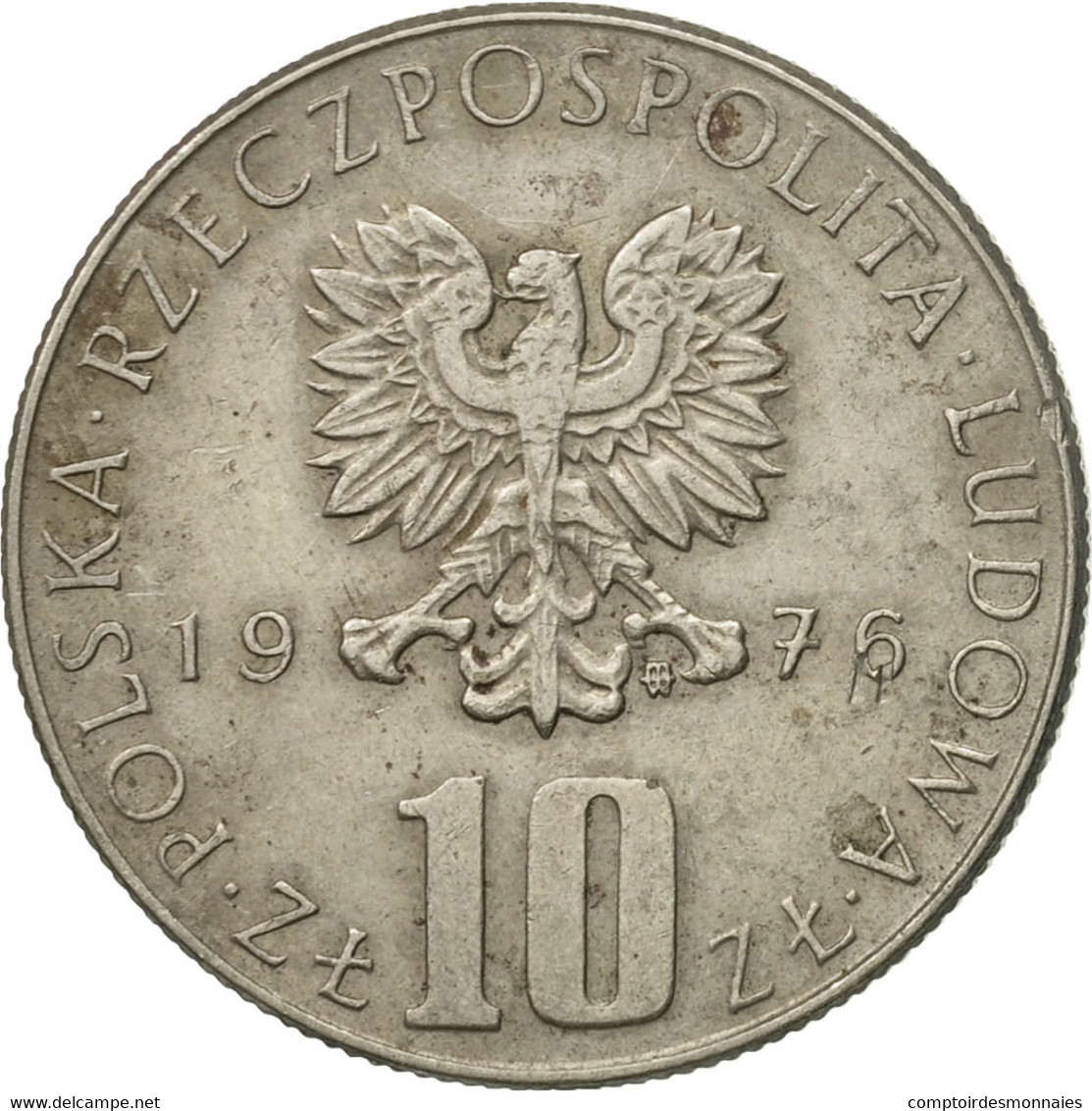 Monnaie, Pologne, 10 Zlotych, 1976, Warsaw, TB+, Copper-nickel, KM:73 - Pologne