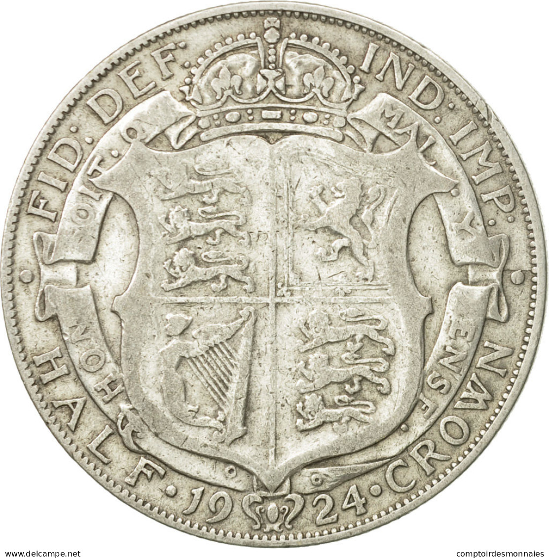 Monnaie, Grande-Bretagne, George V, 1/2 Crown, 1924, TTB, Argent, KM:818.2 - K. 1/2 Crown