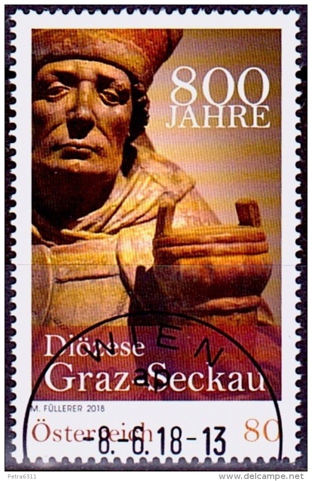 Austria Österreich 2018  800 Jahre Diözese Graz-Seckau.  USED / O / GESTEMPELT - Gebraucht