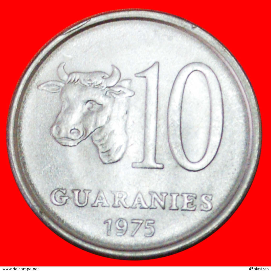 # BRAZIL: PARAGUAY ★ 10 GUARANIES 1975 FAO COW! LOW START ★ NO RESERVE! - Paraguay