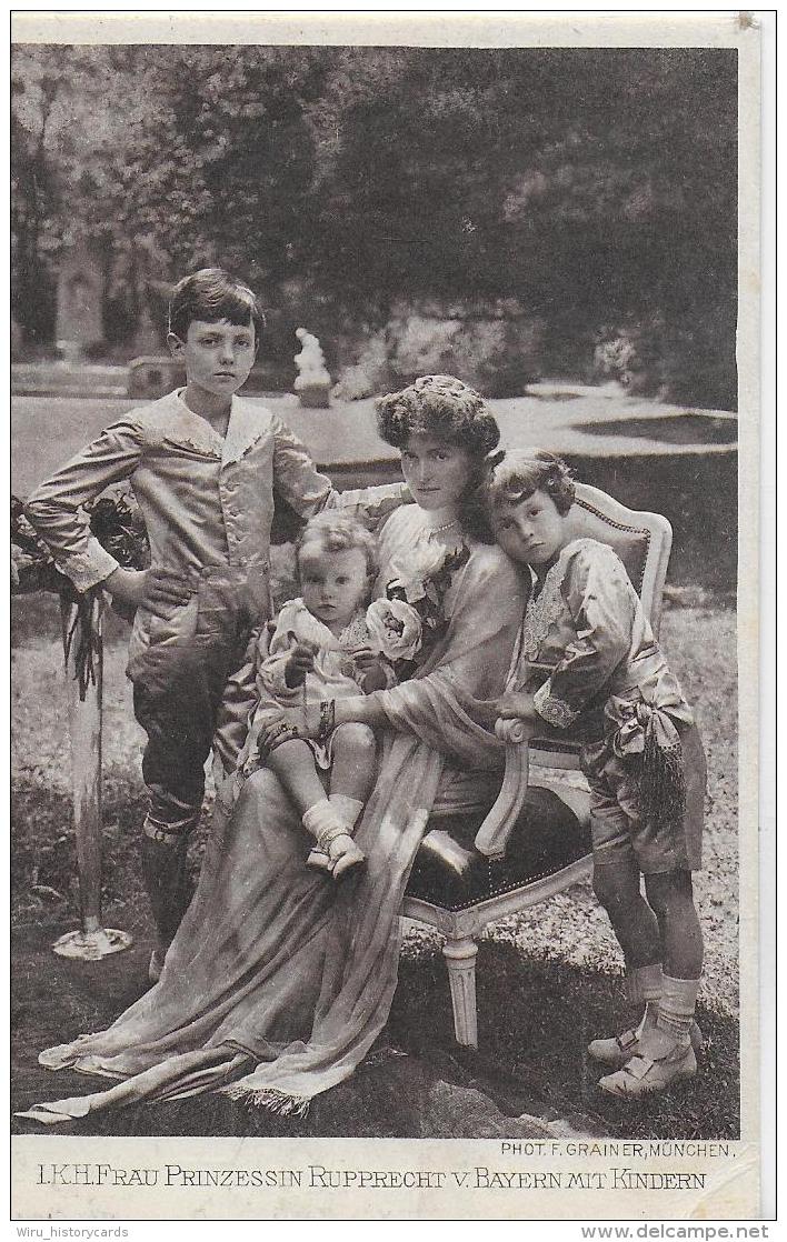 AK 0015  Prinzessin Rupprecht Von Bayern Mit Kindern - Photo F. Grainer Um 1920-30 - Familias Reales