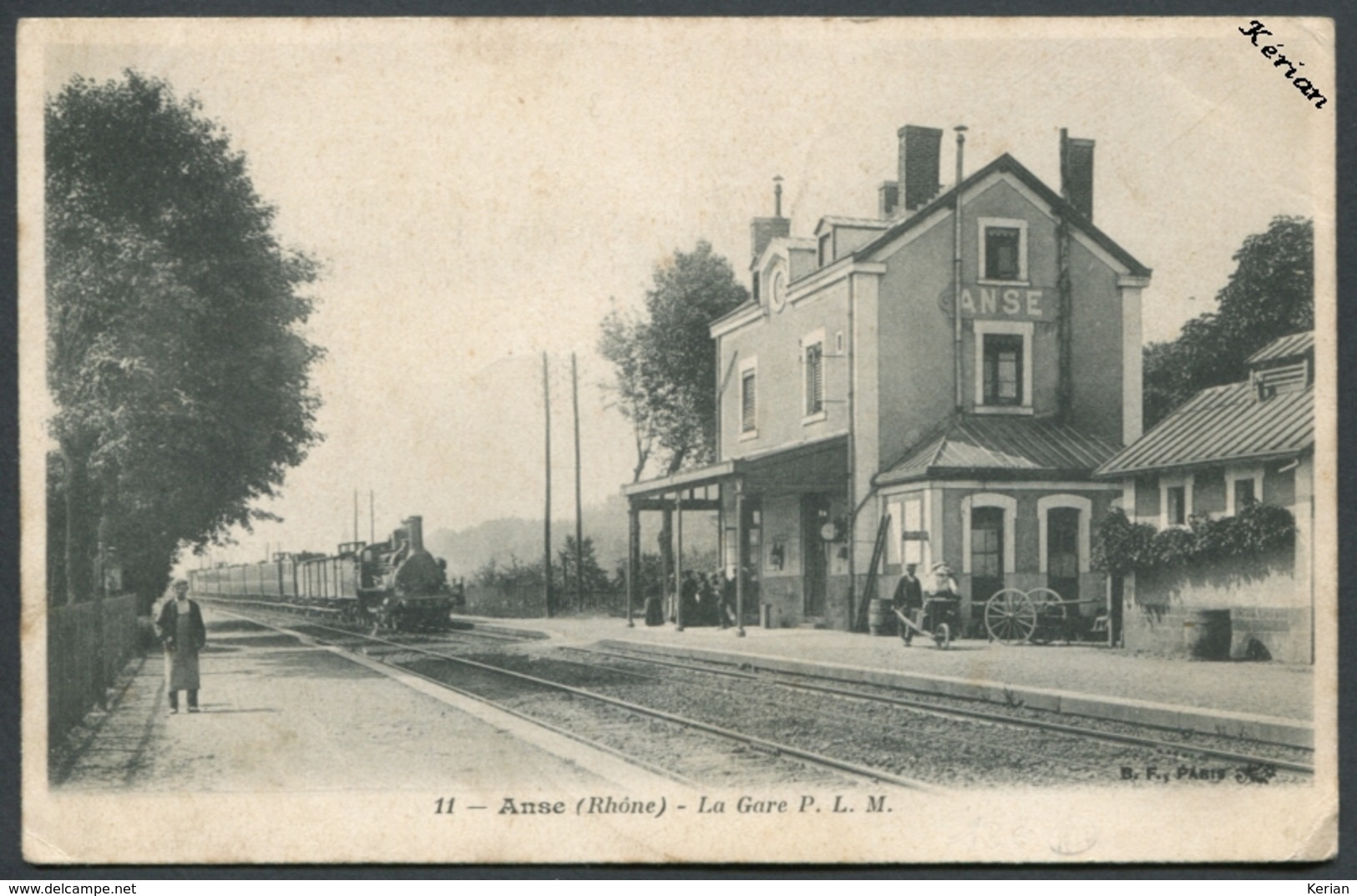 Anse (Rhône) 69 - La Gare P. L. M. - B. F. Paris N° 11 - Voir 2 Scans - Anse