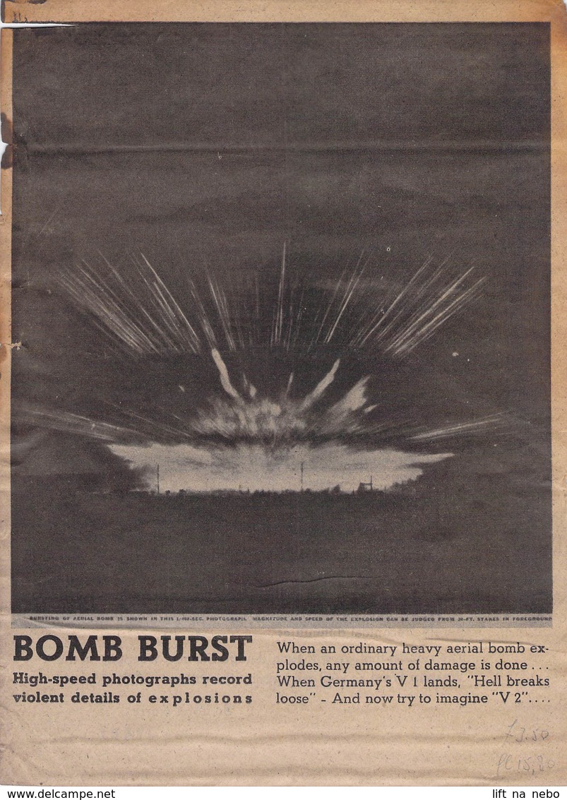 WWII WW2 German Propaganda Leaflet Tract Flugblatt BOMB BURST,  FREE SHIPPING - Non Classés