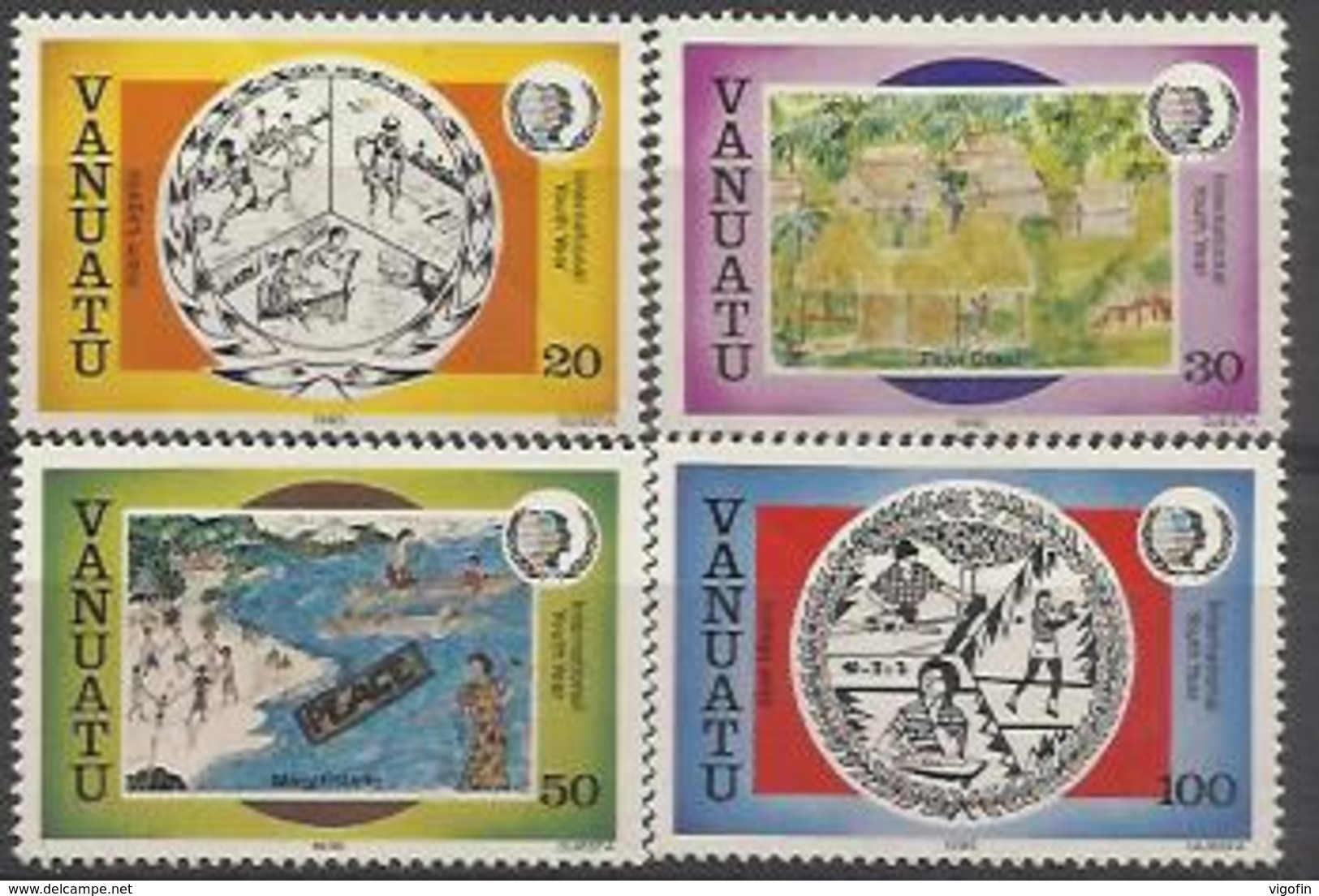 VA 1985-707-10 Youth Year , VANUATU 1 X 4v, MNH - Sonstige & Ohne Zuordnung