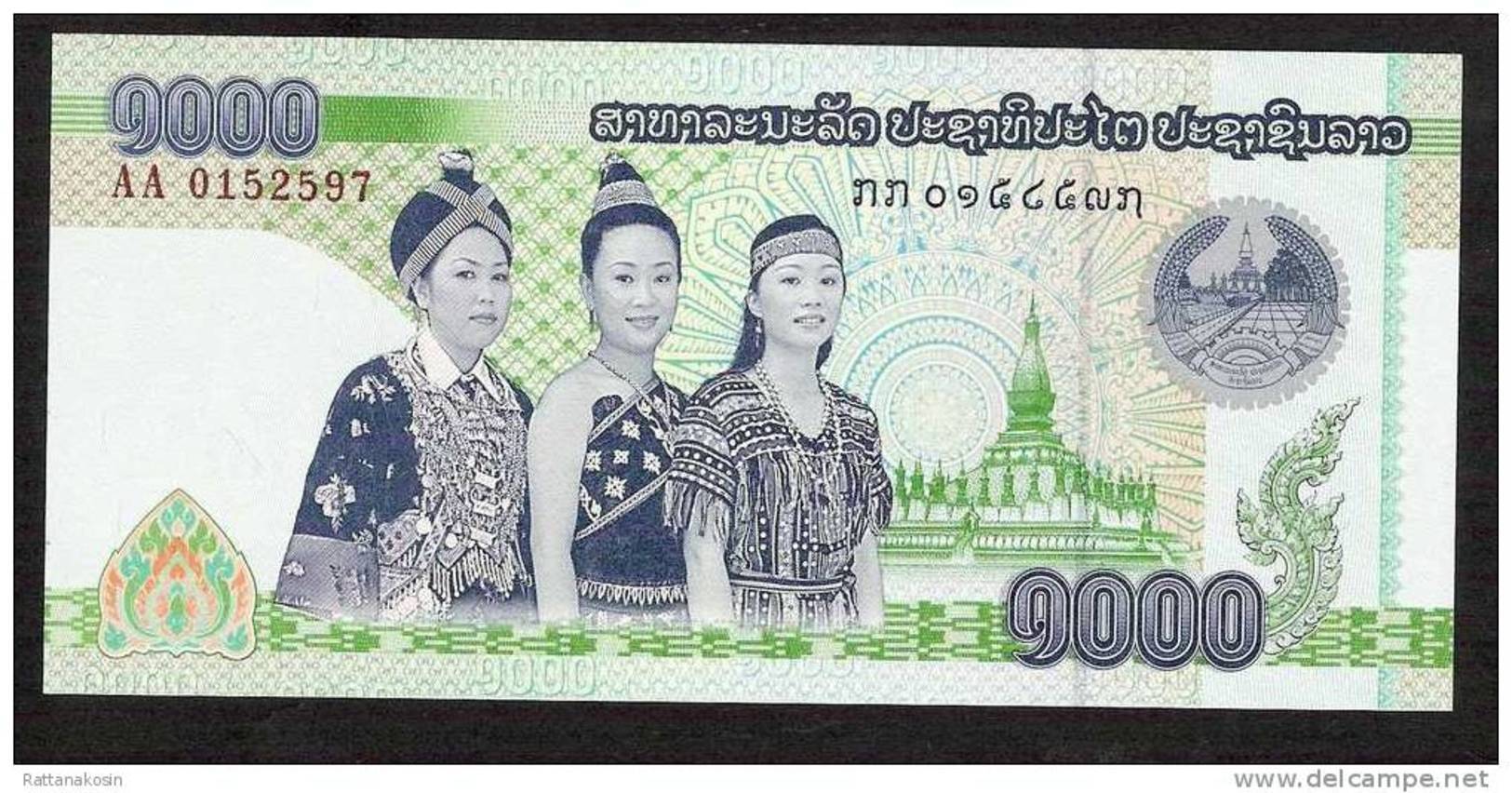 LAOS P39    1000   KIP      2008   UNC. - Laos