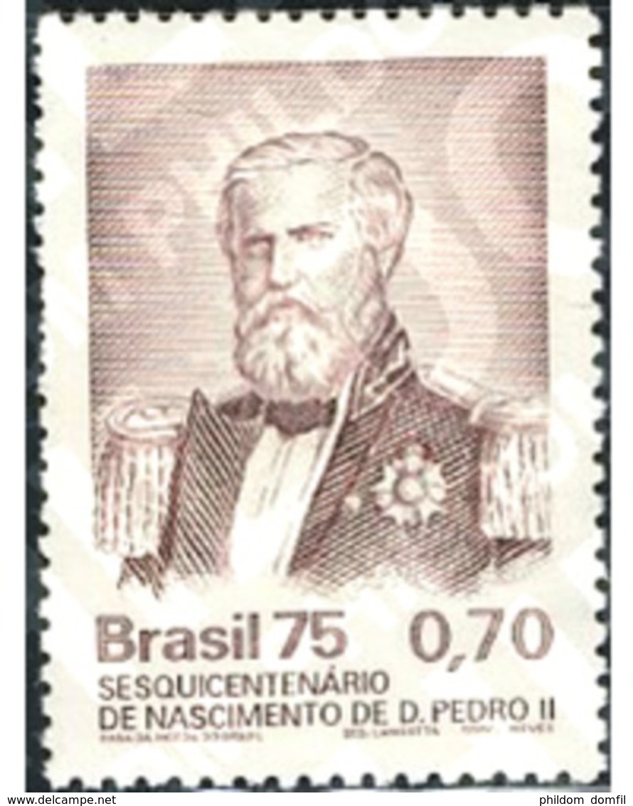 Ref. 172695 * MNH * - BRAZIL. 1975. 150 ANIVERSARIO DEL NACIMIENTO DEL EMPERADOR D. PEDRO II - Nuevos