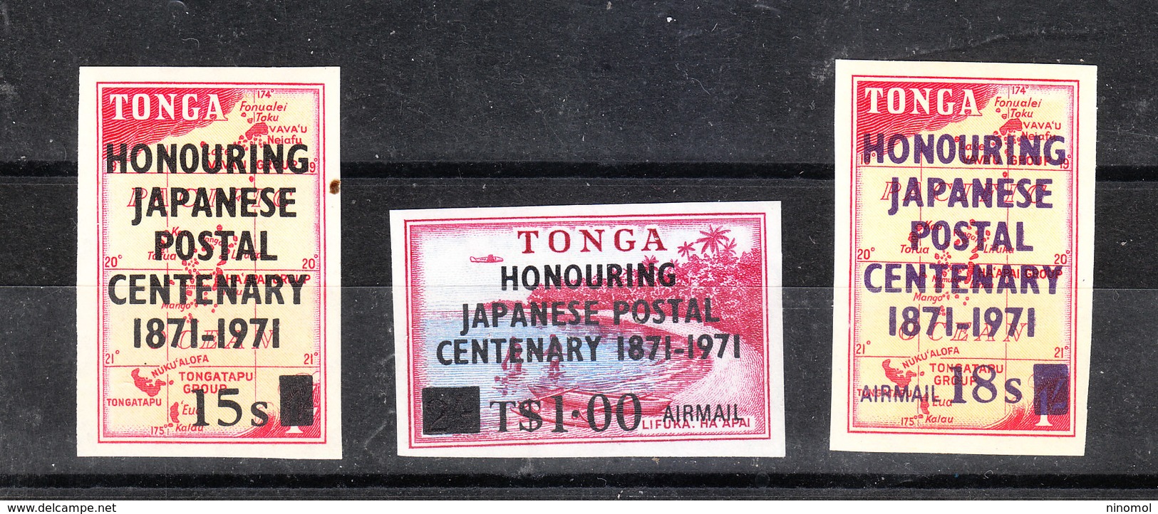 Tonga - 1971. I 3 Francobolli " Centenario Poste Giapponesi ". 48/5000 The 3 "Japanese Post Centenary" Stamps.MNH - Posta