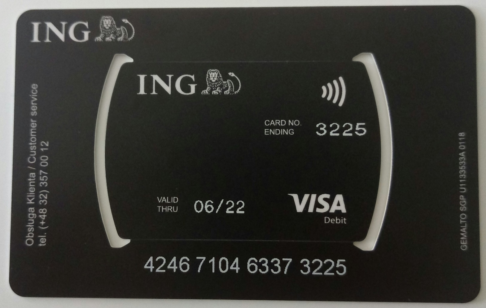 Credit Card  From Poland ING Bank Visa - Geldkarten (Ablauf Min. 10 Jahre)