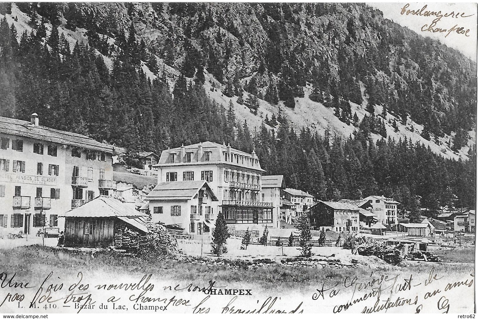 CHAMPEX - Bazar Du Lac Anno 1902 - Autres & Non Classés