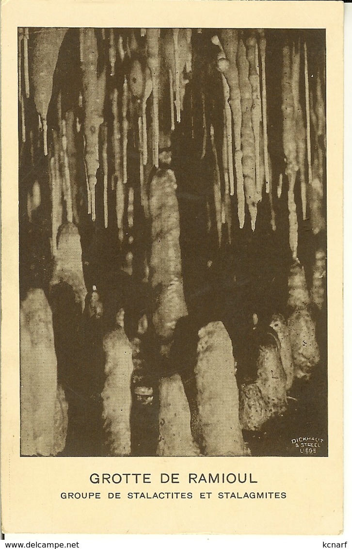 CP Des Grottes De RAMIOUL " Groupe De Stalactites Et Stalagmites " - Flémalle