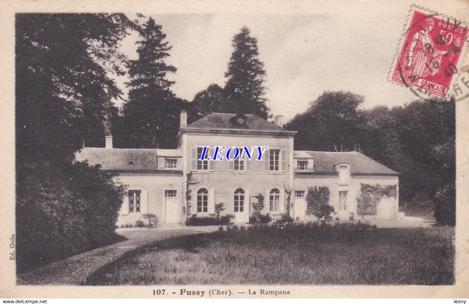 CPSM 9X14  De  FUSSY (18 ) - La RAMPANE  N° 107 - 1940 - Other & Unclassified