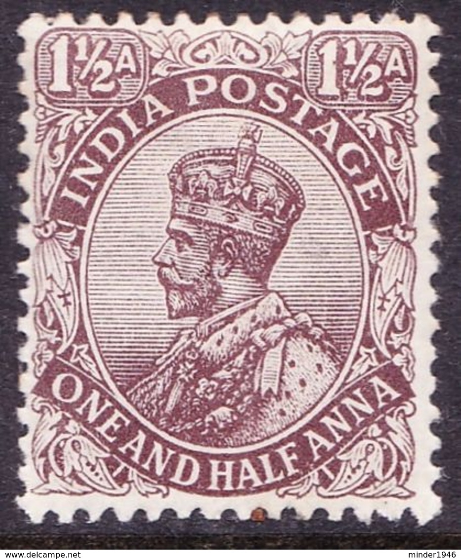 INDIA 1919 KGV 1.5 Anna's Grey Brown SG164 MNH - 1911-35 King George V