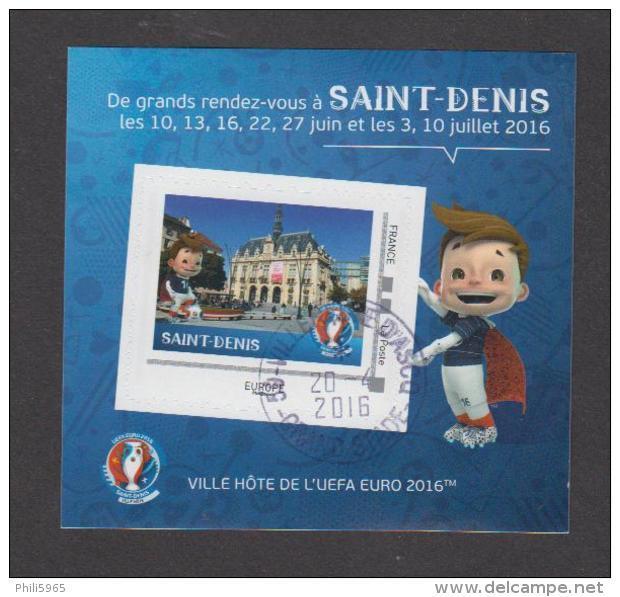 France - Bloc Collector Autocollant Oblitéré Euro De Football 2016 - St Denis - TB - Collectors