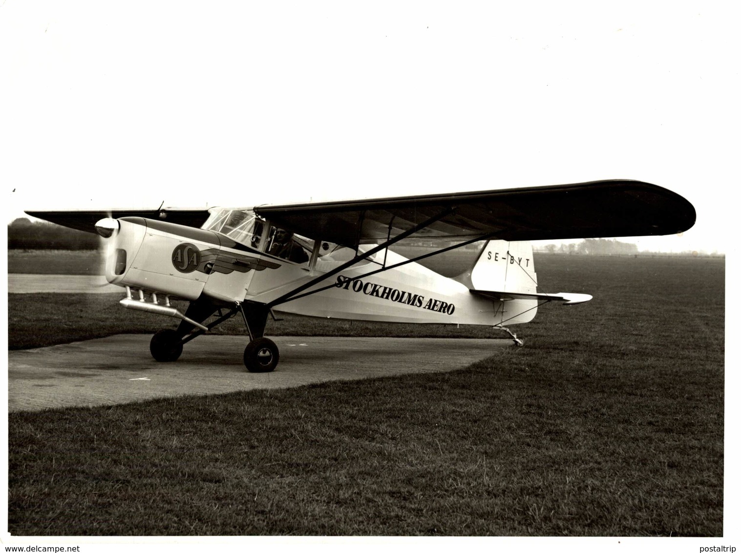 STOCKHOLMS AERO AUSTER J5B AUTOCAR     ++  20 * 16 CM AUSTER AIRCRAFT - Aviación