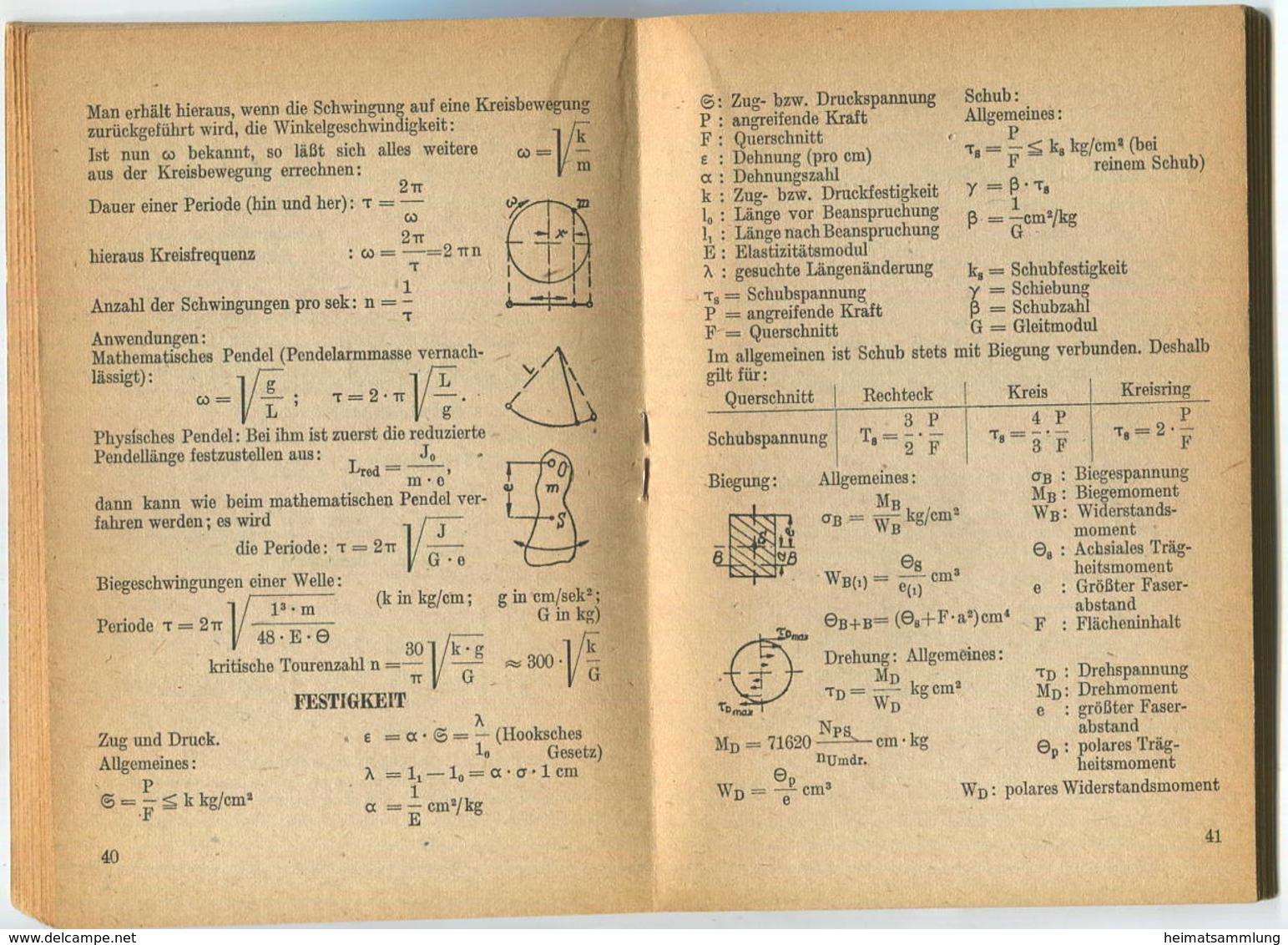 Formeln Für Technik Und Wissenschaft 1948 - Verlag Colloquium - 80 Seiten - Técnico
