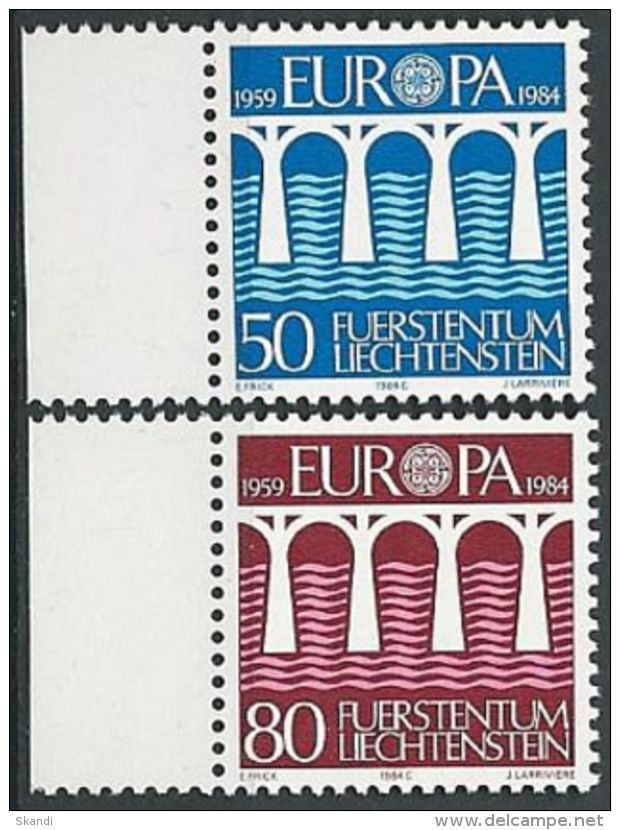 LIECHTENSTEIN 1984 Mi-Nr. 837/38 ** MNH - CEPT - 1984