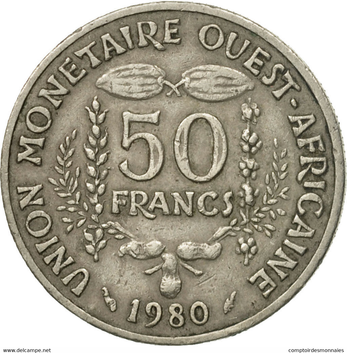 Monnaie, West African States, 50 Francs, 1980, Paris, TTB, Copper-nickel, KM:6 - Elfenbeinküste