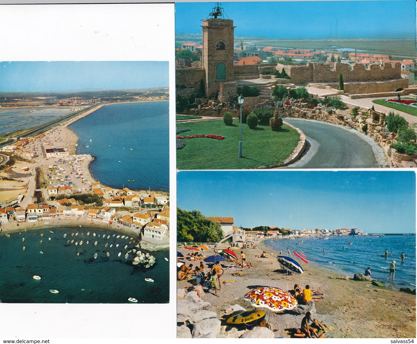 13) FOS-SUR-MER : 3 Cartes - Vue Aérienne, La Plage,enceinte Médiévale - Other & Unclassified