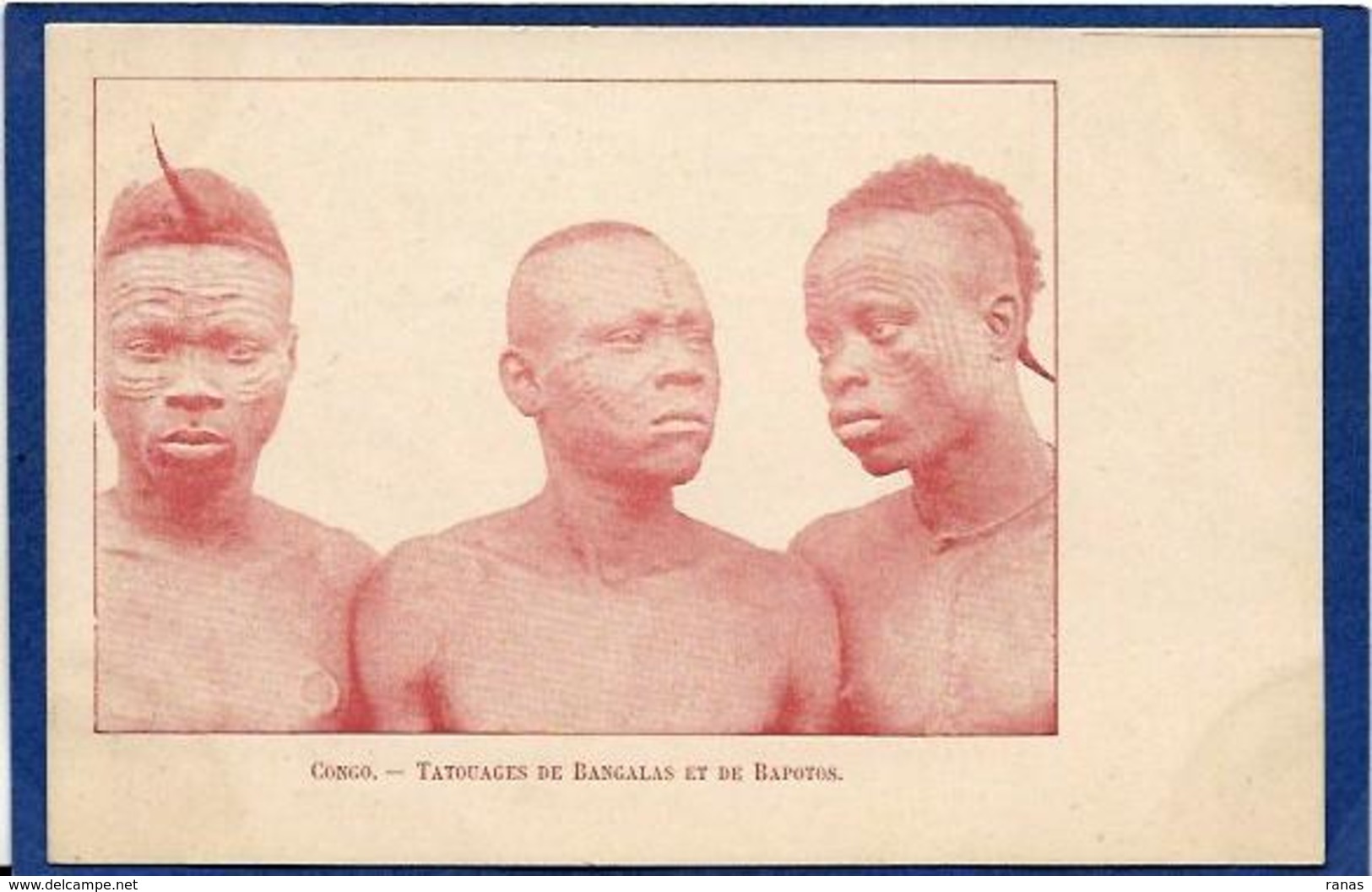 CPA Tatouages Tatoo Tatoe Congo Scarification Type Ethnic Non Circulé - Congo Francés