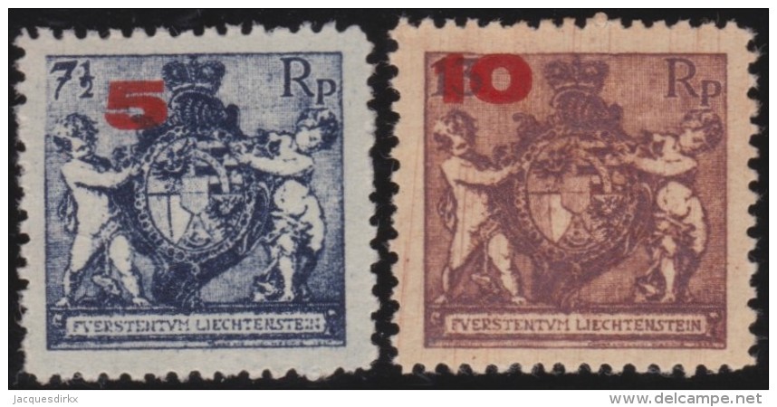 Liechtenstein    .    Yvert     .    61A/62A        .       *         .     Ungebraucht Mit Gummi  Und Falz - Unused Stamps