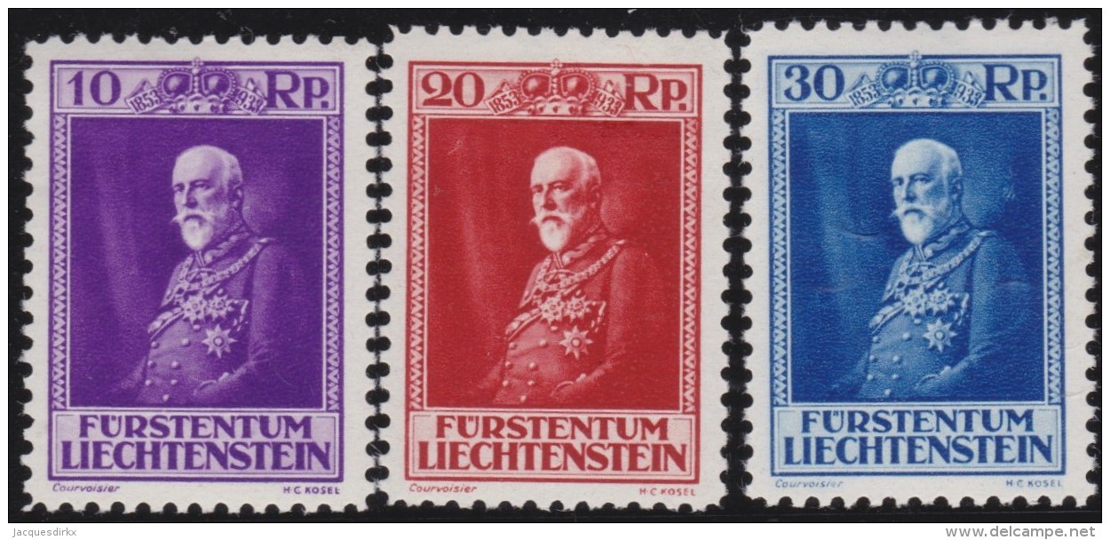 Liechtenstein    .    Yvert     .     114/116       .       *         .     Ungebraucht Mit Gummi  Und Falz - Unused Stamps