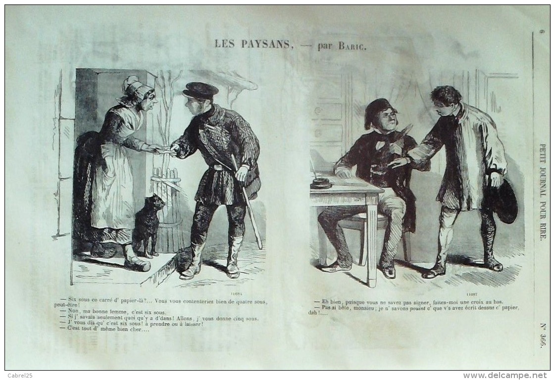 PETIT JOURNAL Du RIRE-1862-366-GREVIN-DORE-BAYARD-LEFILS-BARIC- - 1850 - 1899