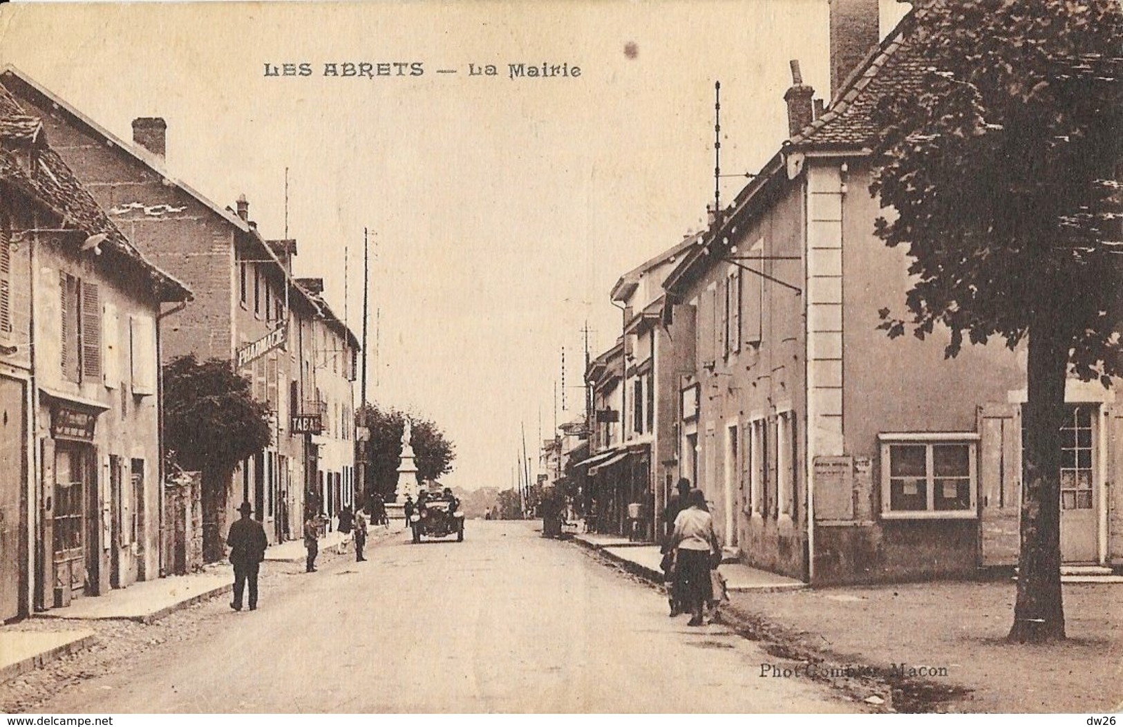 Les Abrets (Isère) - La Mairie  - Photo Combier - Carte Sépia Animée - Les Abrets